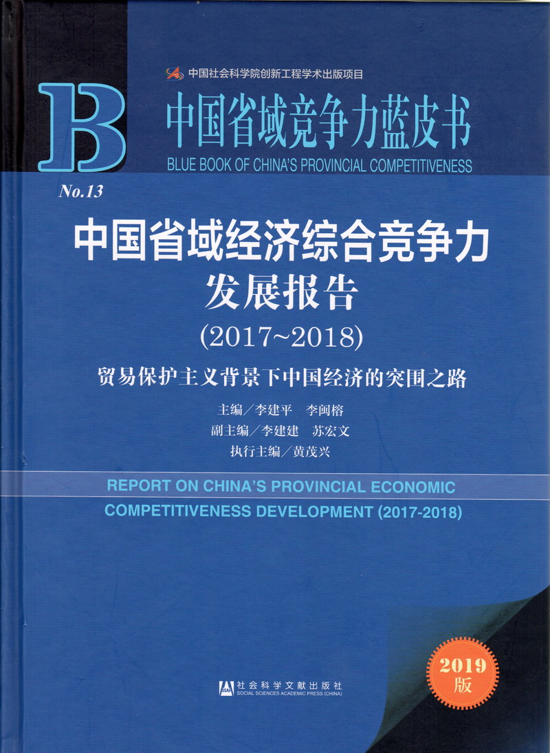 艹逼日逼黄片中国省域经济综合竞争力发展报告（2017-2018）